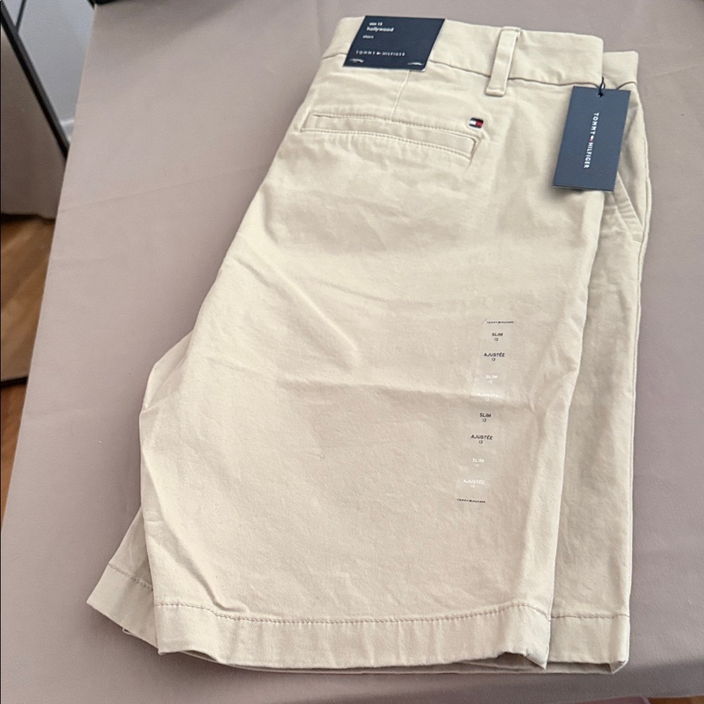 Tommy Hilfiger womens Tan Flat Front Shorts